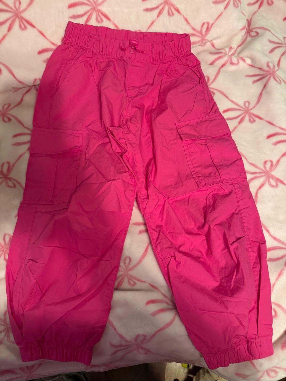 GAP Bright Hot Pink Cargo Jogger Pants